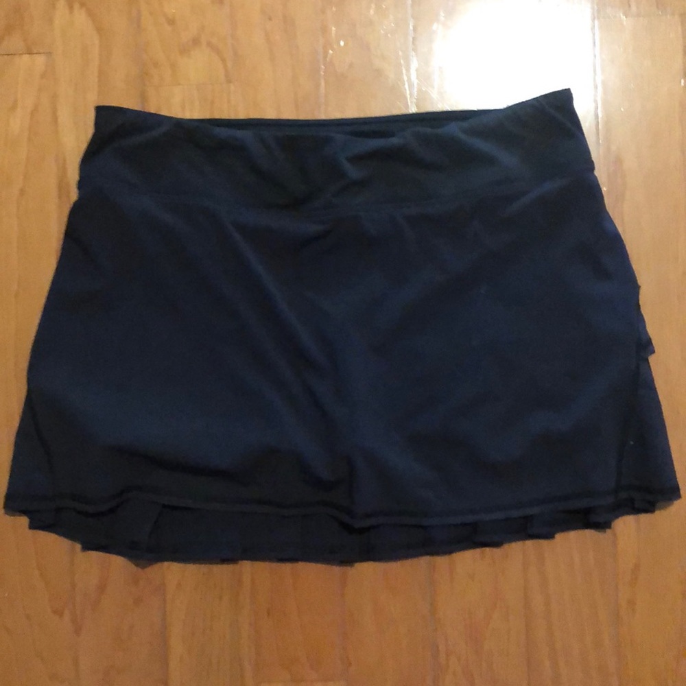 Black LuLuLemon ruffle tennis Skort skirt Reg 8